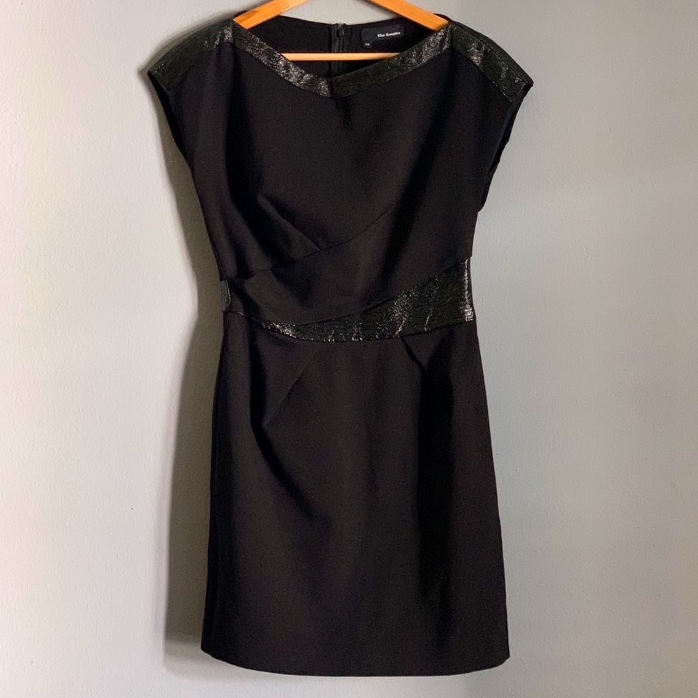 The Kooples short black dress & leather details